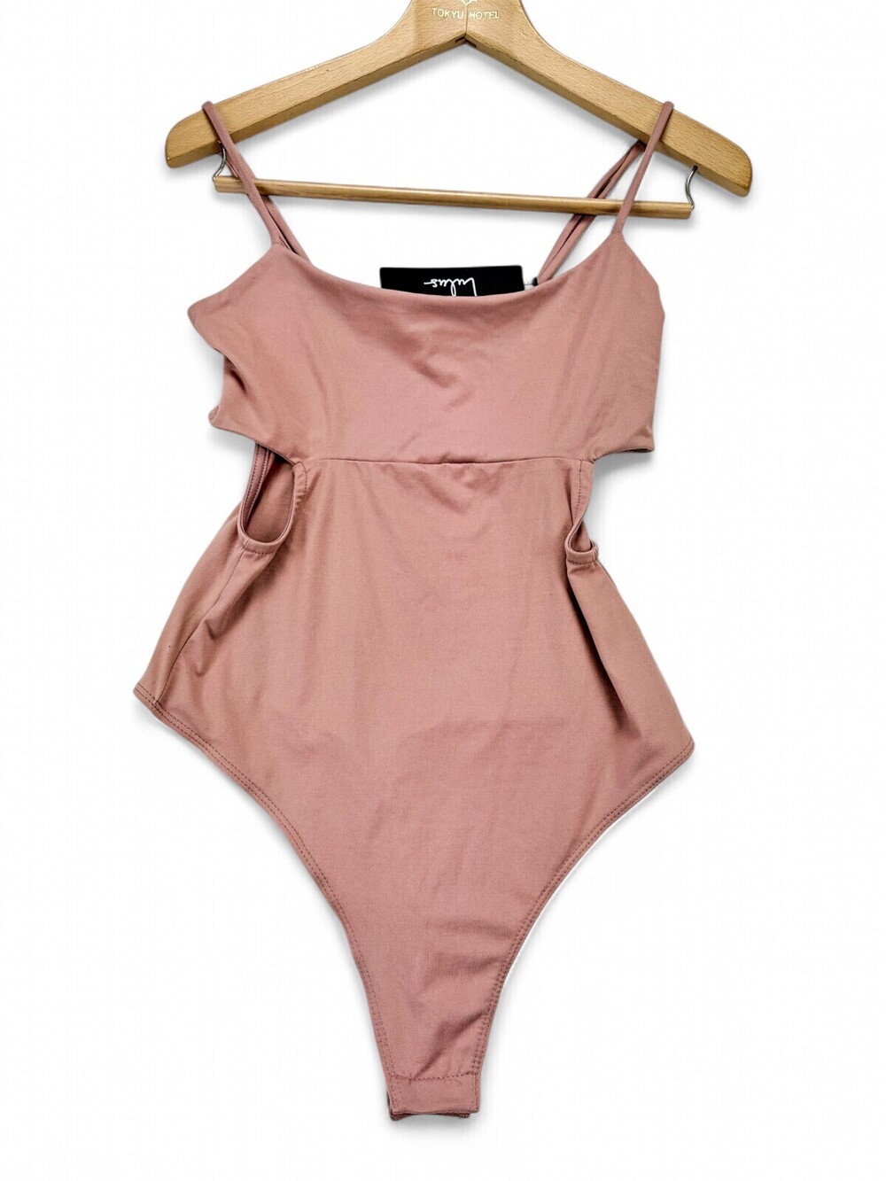 Lulus Dusty Rose Cutout Bodysuit Spaghetti Straps Size S